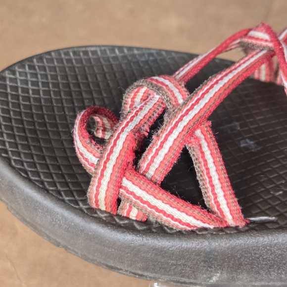Chaco Womens ZX Pink Brown Striped Double Strap Outdoor Hiking Camping Sandals 8 - Picture 6 of 11